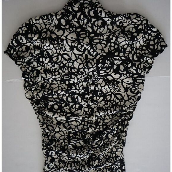 Les Hommes Femme Women's Sz 46 White/Black Abito Lungo Incanto Silk Dress $1077 - Picture 11 of 11
